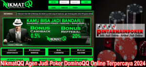 NikmatQQ Agen Judi Poker DominoQQ Online Terpercaya 2024